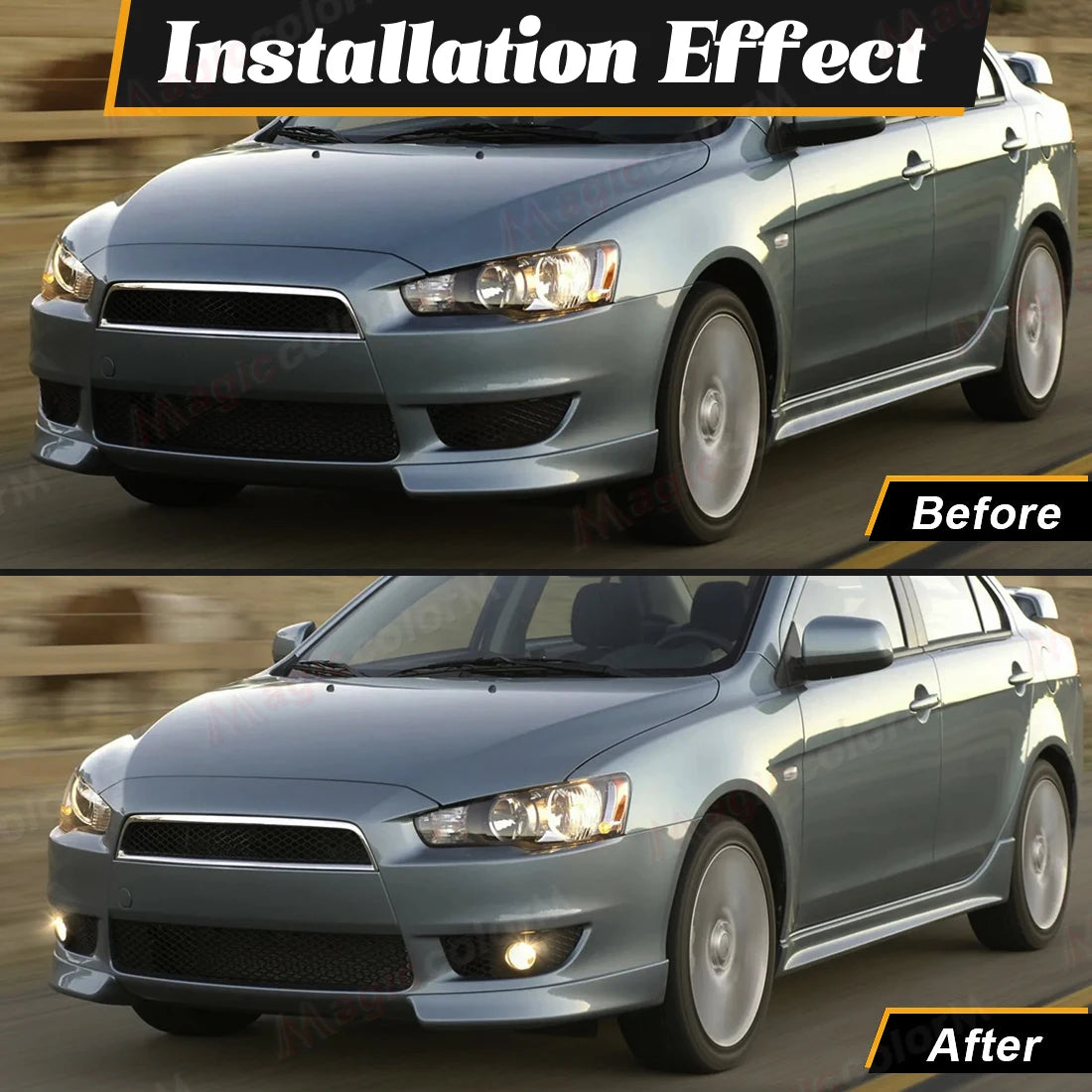 LED Fog Lamps Angel Eyes Rings For Mitsubishi Lancer 2008 2009 2010 2011 2012 2013 DRL Day | AUTOKITSHOP
