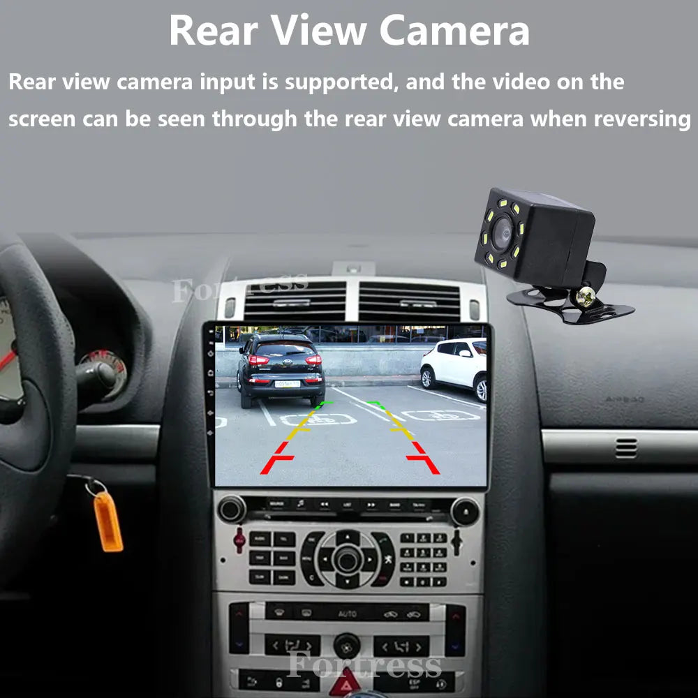 Android 16 Carplay Auto For Peugeot 407 1 2004-2011 Car Radio Multimedia Video Player Moni