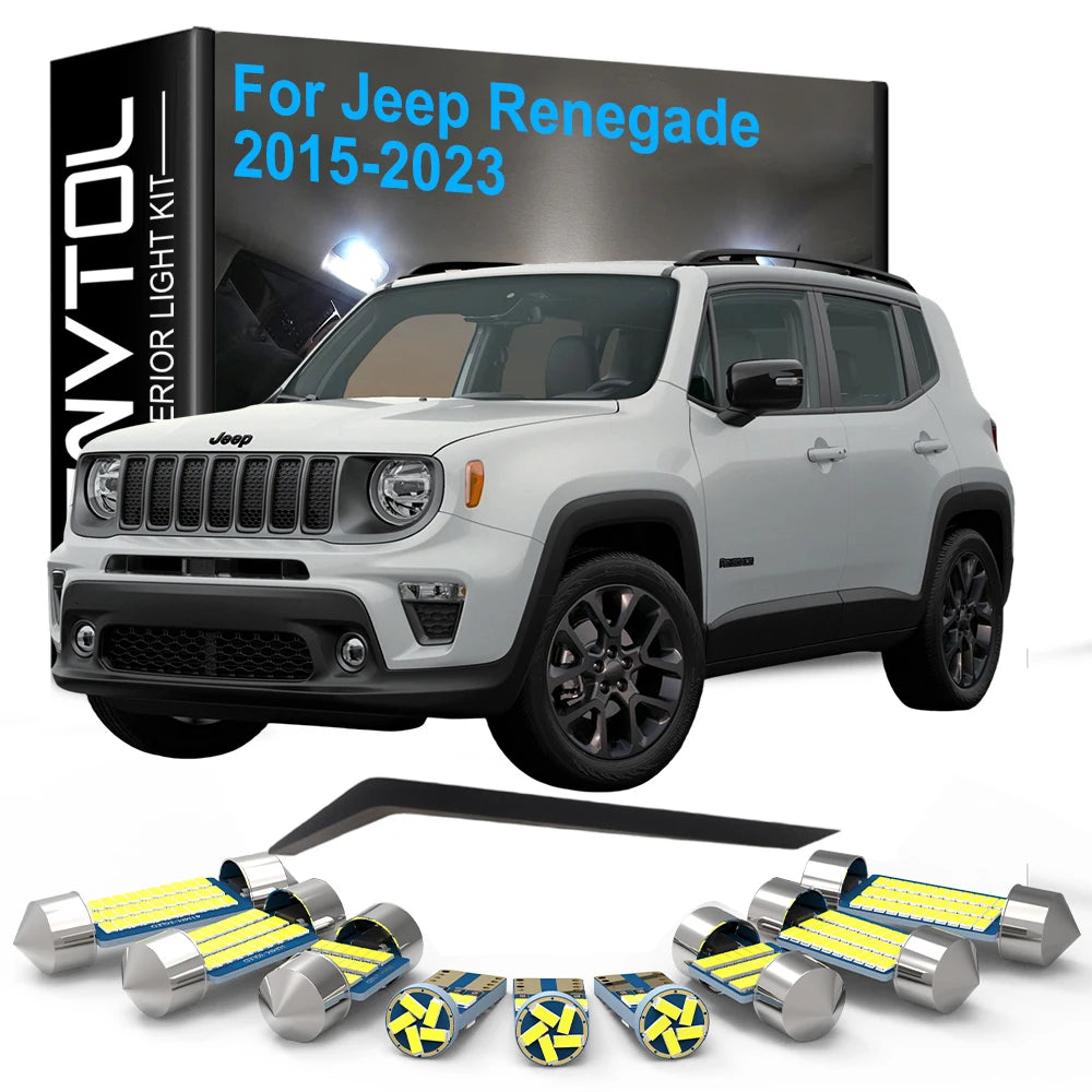 12-Piece LED Interior Light Kit for Jeep - Canbus Error-Free Interior Bulbs