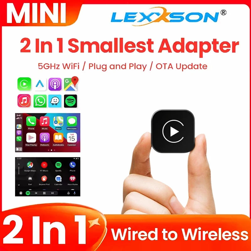2025 Upgraded Wireless CarPlay Adapter Wireless Android Auto AI Smart Box Intelligent Syst | AUTOKITSHOP