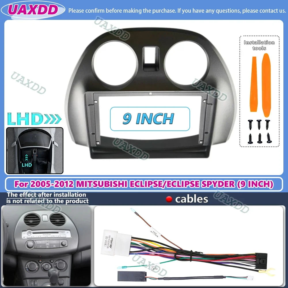 9INCH For MITSUBISHI ECLIPSE SPYDER 2005-2012 Car Radio Fascia Frame Player Dashboard Cove