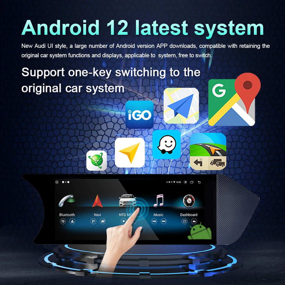 8.8inch Android 14 Auto Radio For Mercedes Benz C Class W204 S204 2011 -2014 Car Multimedi