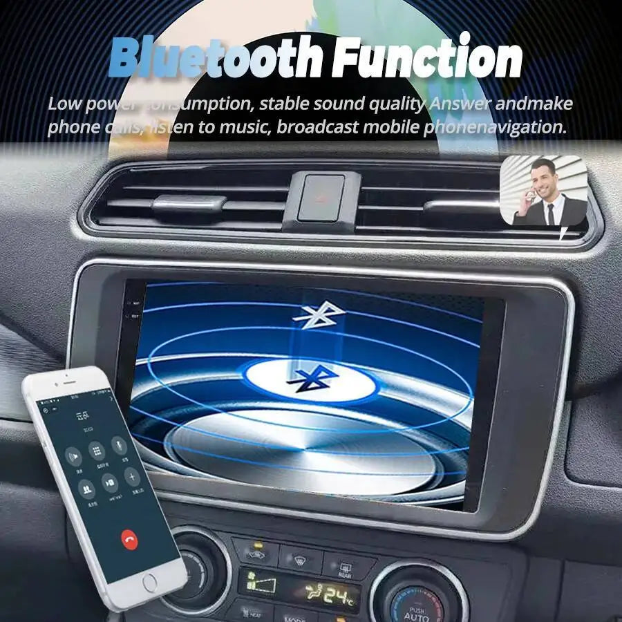 9" Qled Screen For Nissan Leaf 2018-2024 Android 14 Stereo Video Player Charging Mobile ho | AUTOKITSHOP