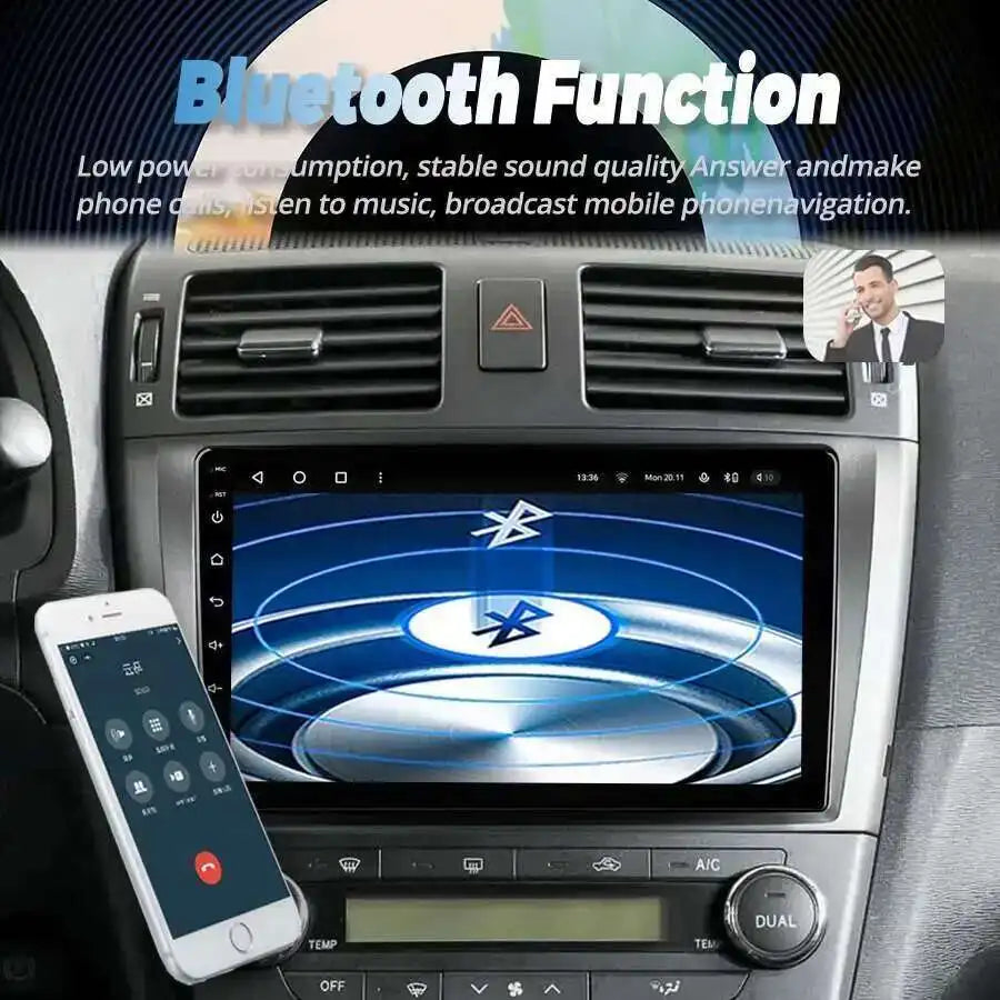 9inch Android 15 Car Radio AI Voice CarPlay Stereo For Toyota Avensis 2009 - 2015 GPS Navi
