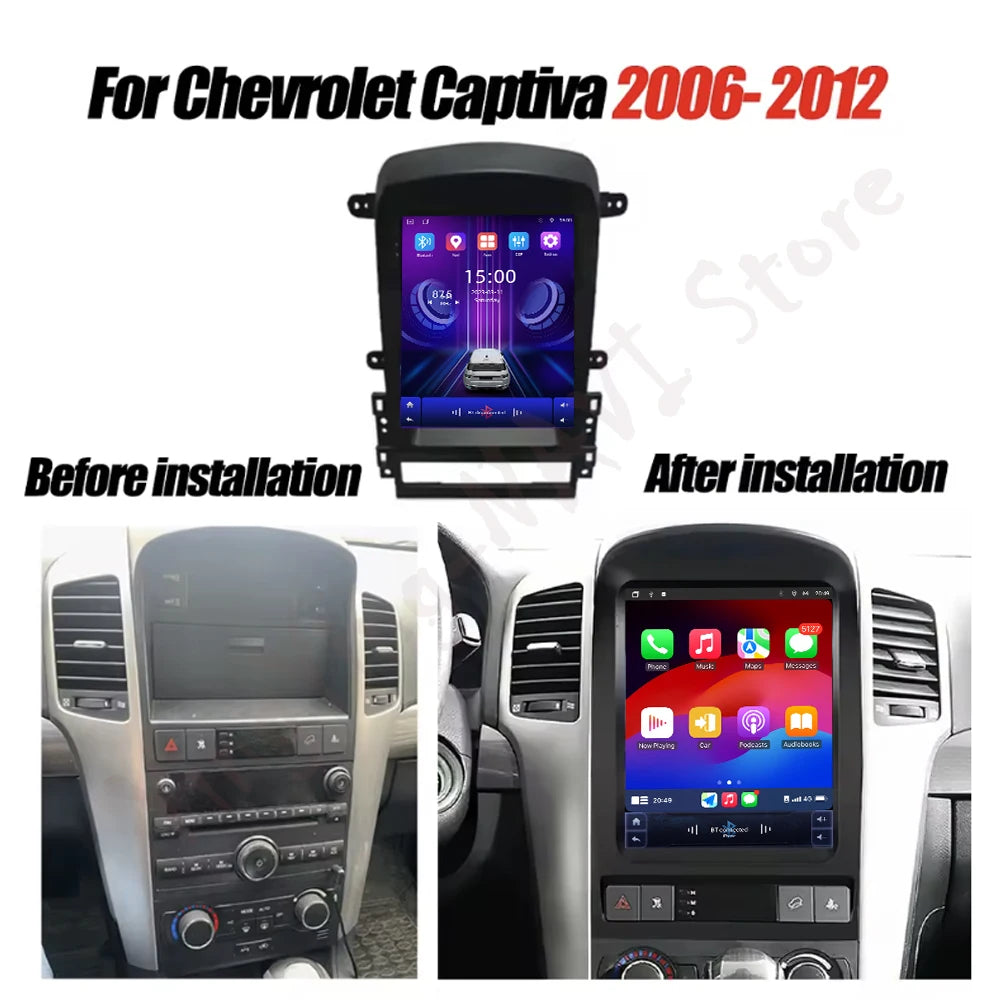 for Chevrolet Captiva 2006-2012 Android 16 GPS Navigation Car Video Multimedia Player Touc