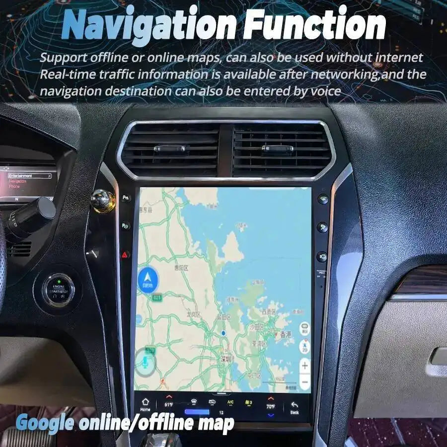 13.8inch Android14 Car Radio For Ford Explorer 2011-2019 Navigation 4G Auto CarPlay Video  | AUTOKITSHOP