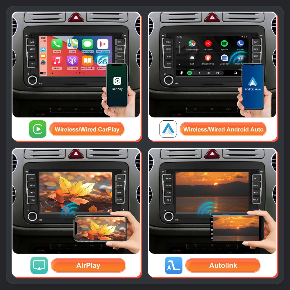 7'' Linux Screen Car Multimedia Display Wireless CarPlay Android Auto Stereo Audio For Vol | AUTOKITSHOP