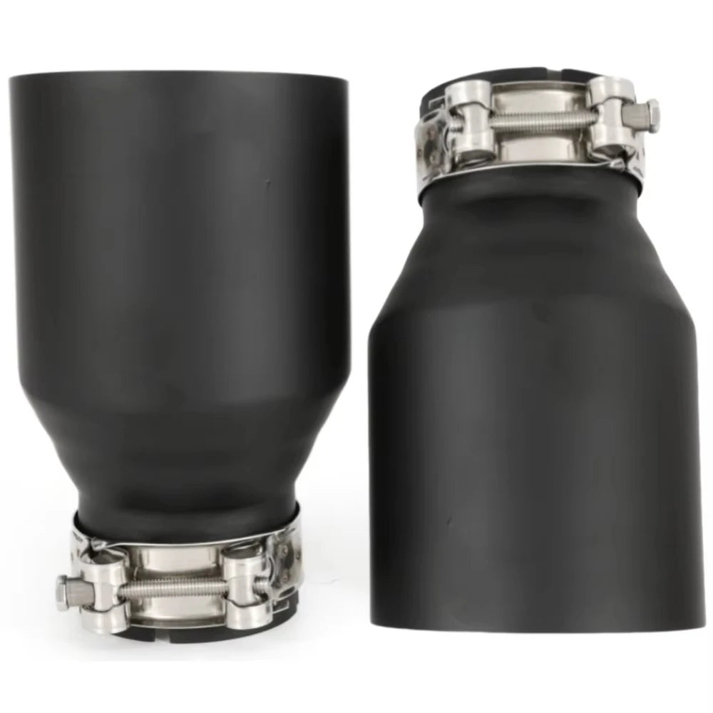 1Piece Matte Black Stainless Steel Exhaust Muffler Car Auto Parts Modified Tip Tail Accessories  - Automotive LED Light