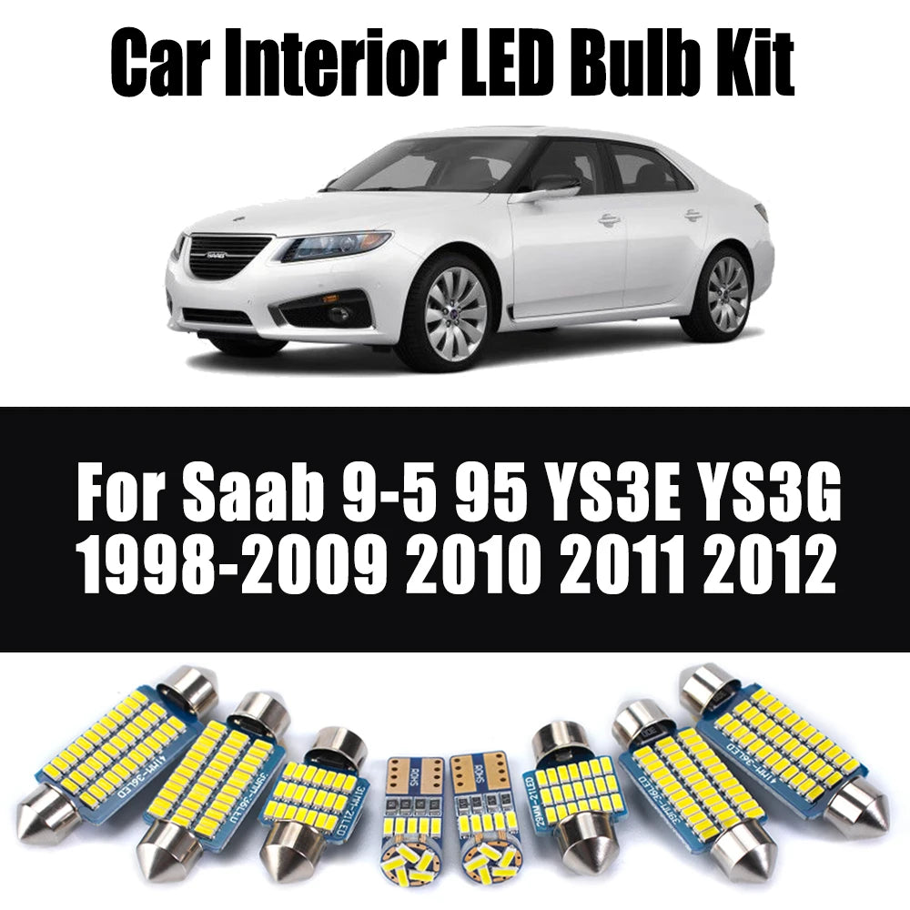 LED Interior Light Kit for Saab 9-5 95 YS3E YS3G 1998- 2009 - Canbus Dome Map Door Trunk Bulbs | AUTOKITSHOP