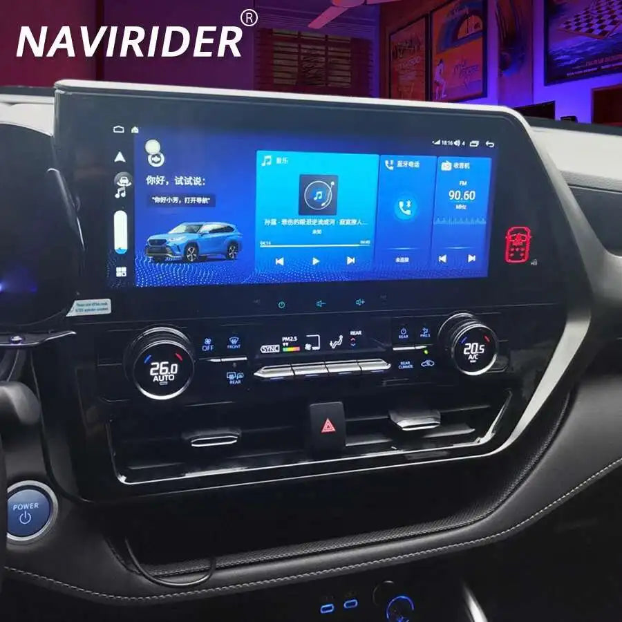 For CROWN KLUGER TOYOTA Highlander 2021 2022 Android 13 Car Radio Multimedia Player 2 Din