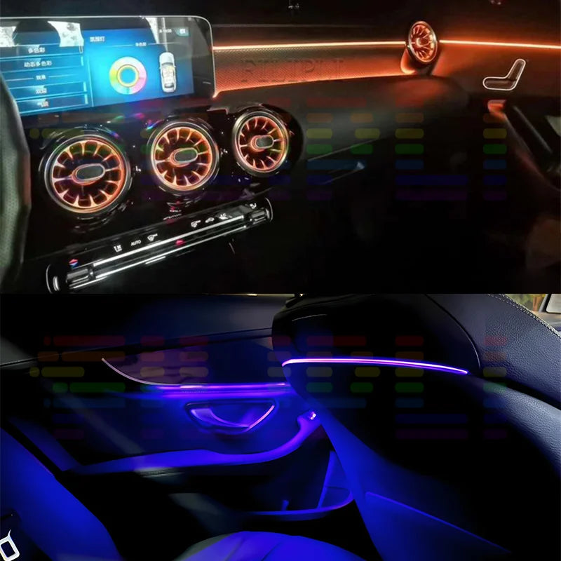 12 color Air outlet ambient light For Mercedes-Benz W117 W156 W176 W246 Car interior ambient ligh... | AUTOKITSHOP
