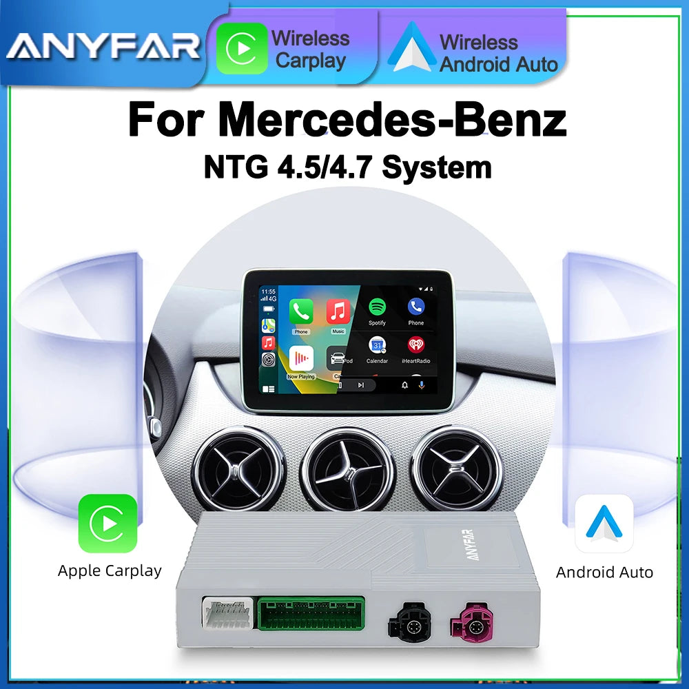 Wireless CarPlay Android Auto retrofit kit for Mercedes Benz NTG 4.5 4.7 System A B C E Cl