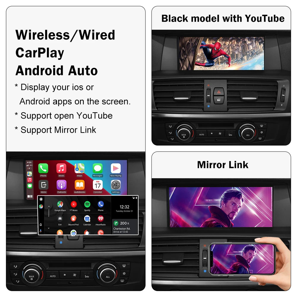 Road Top Wireless CarPlay for BMW X3 F25 G01 X4 F26 CIC,NBT,EVO System 2011-2020, with And | AUTOKITSHOP