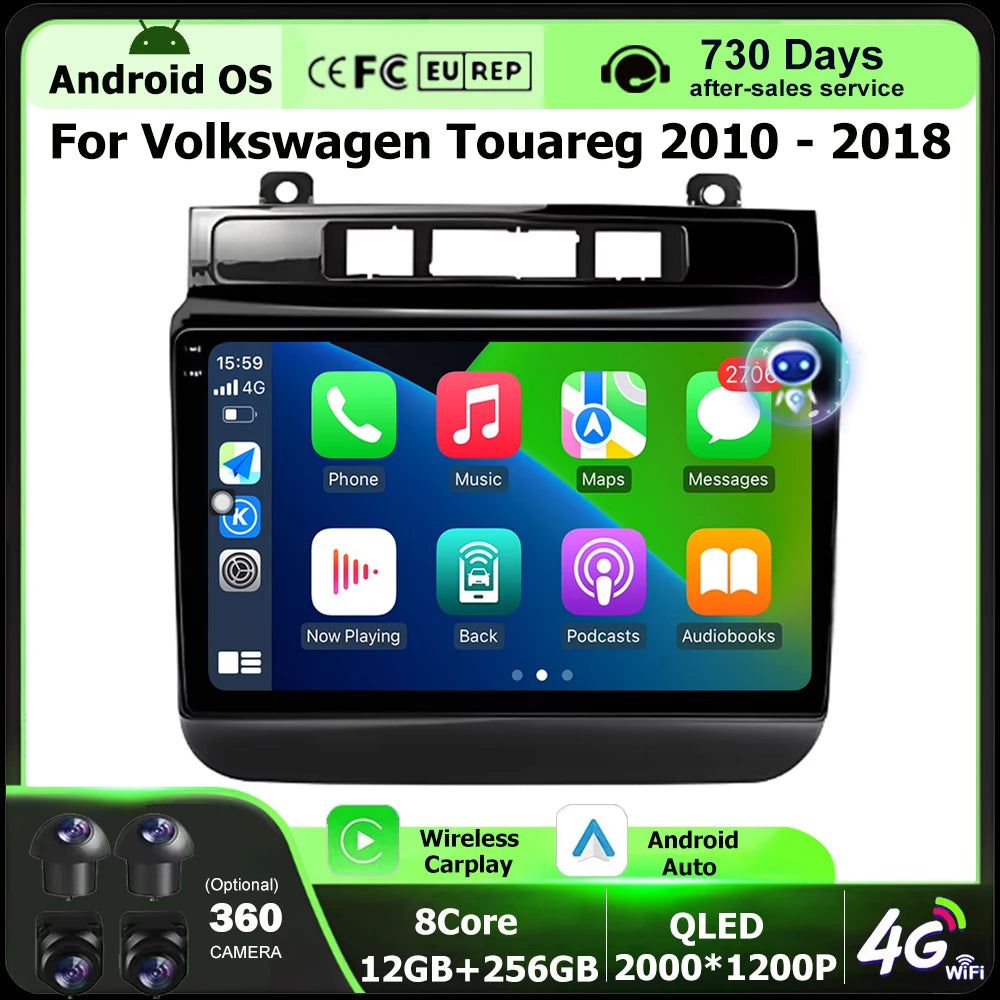 Wireless Carplay For Volkswagen VW Touareg 2010 2011 2012 2016 2018 Android 16 Auto Car Ra