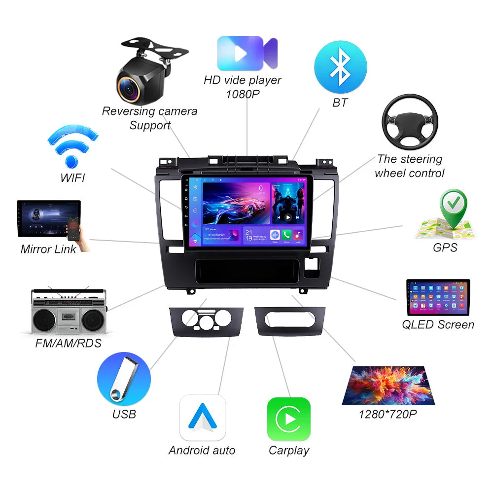 Android 16 For Nissan Tiida C11 2004-2013 Carplay Auto 5g Wifi Gps Car Radio Navigation Mu | AUTOKITSHOP