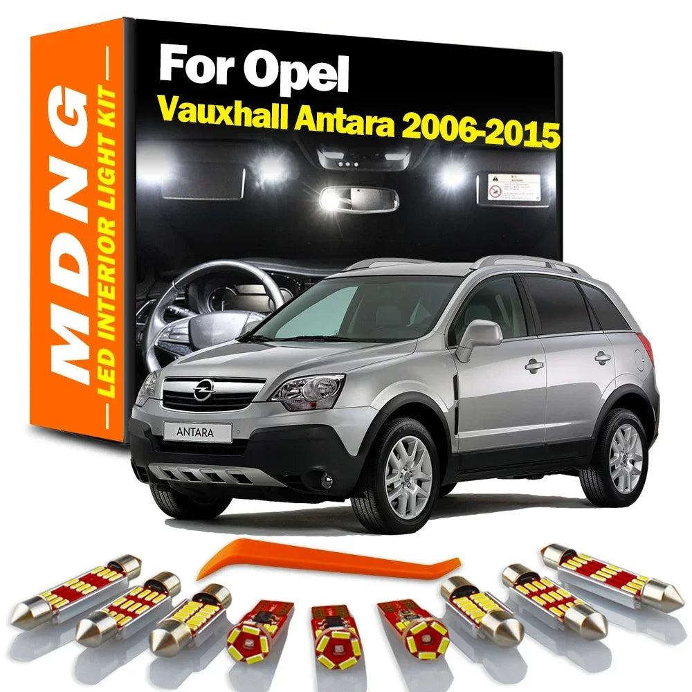 15-Piece LED Interior Light Kit for Opel Vauxhall Antara - Canbus Error-Free Bulbs | AUTOKITSHOP