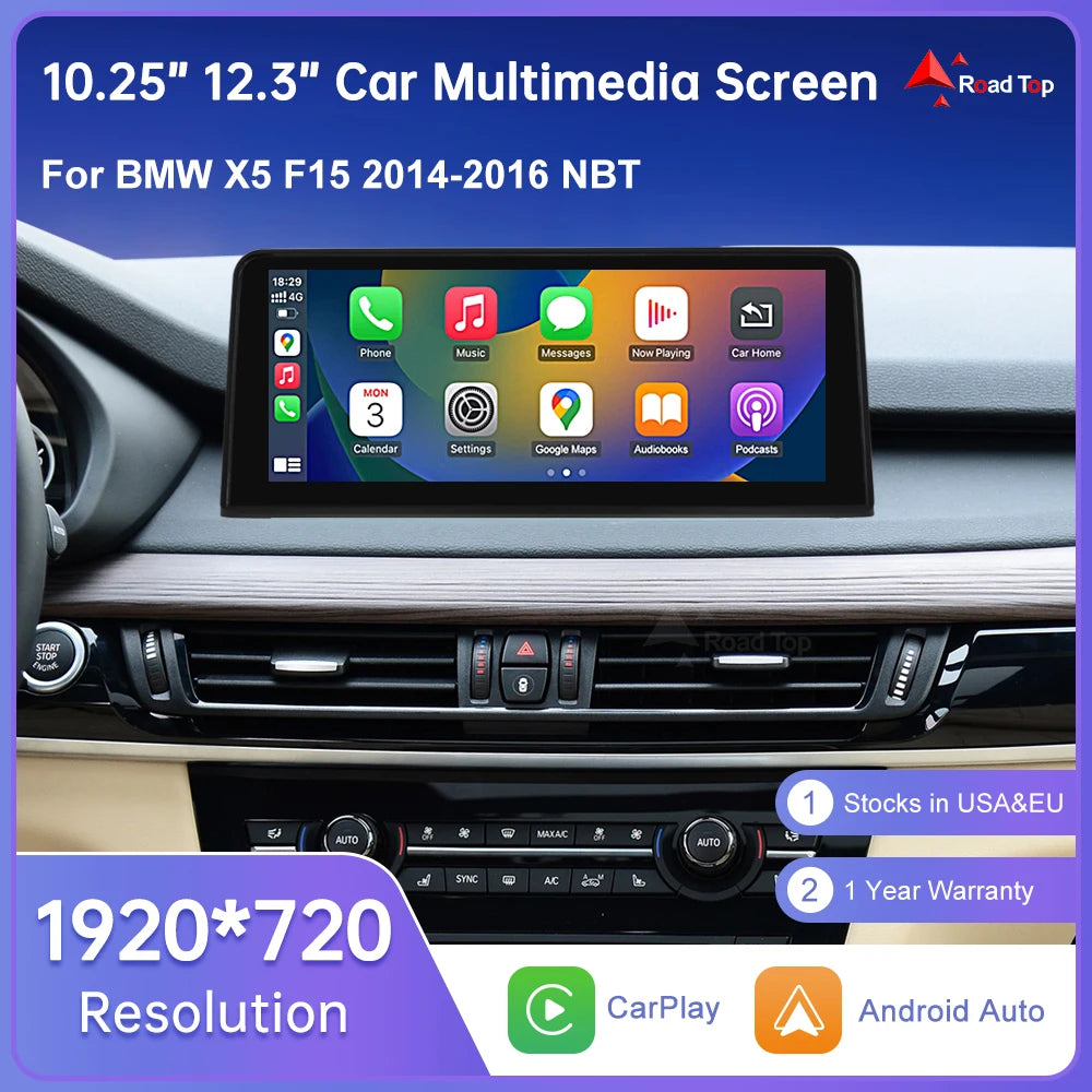 1920*720 Linux Touch Screen For BMW X5 F15 F85 X6 F16 F86 2014-2016 Wireless Carplay Displ