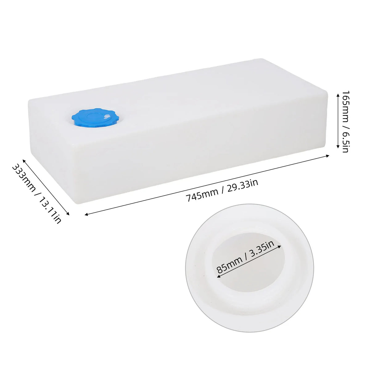 3 Sizes 8 Gallon/8.5 Gallon RV Water Storage Tank Heat Cold Resistant PE Fresh Water Tank for Tr - Automotive LED Light
