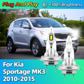 LED Headlight 180W Canbus 6000K Car Bulbs 1: 1 Mini Auto Lights For Kia Sportage MK3 2010