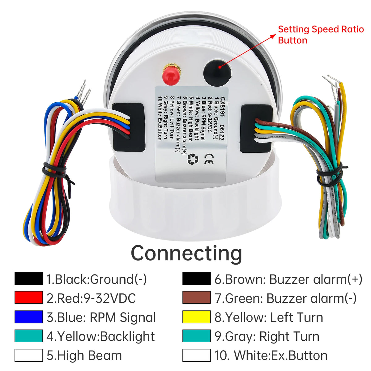 85mm Digital Car Truck Boat GPS Speedometer Gauge 0-200KM/H 0-120kmh Speed Meter Tachometer 8000 - Automotive LED Light