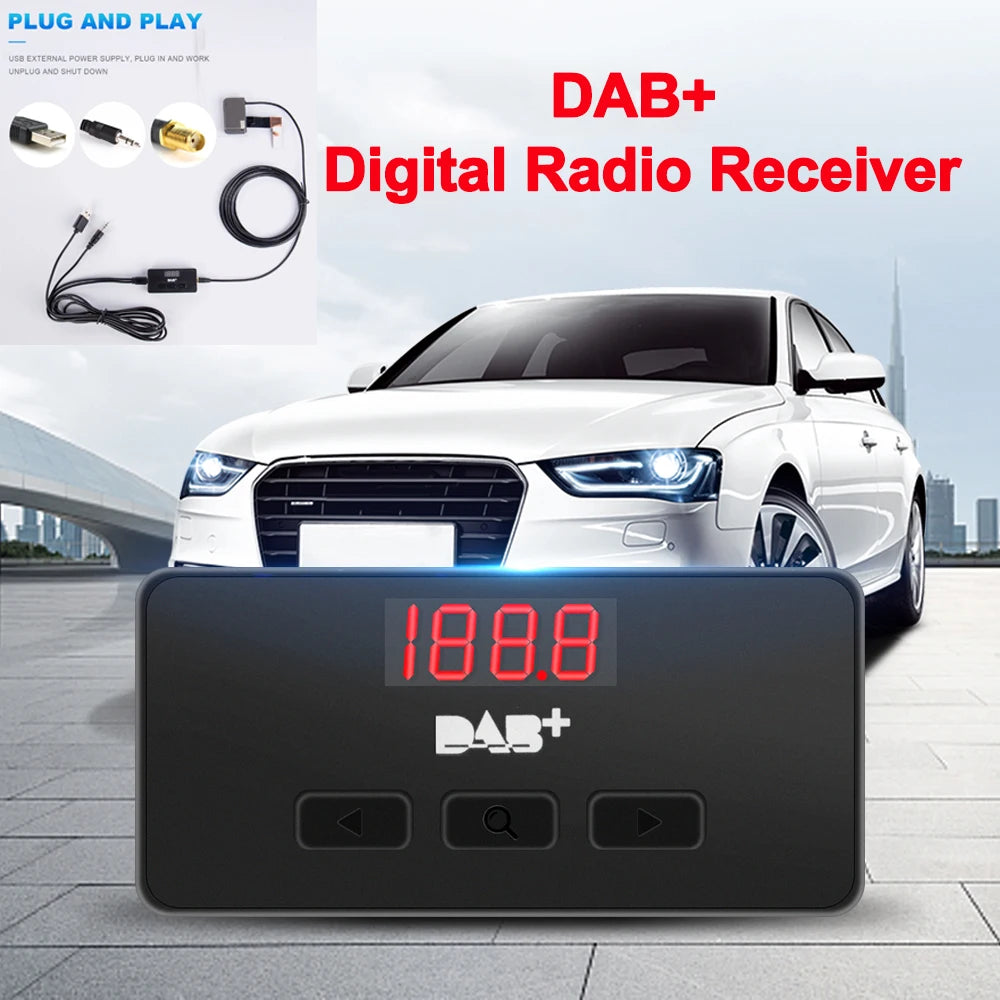 DAB+ Antenna With USB Adapter European Android Car Radio GPS Stereo Receiver Player For Un