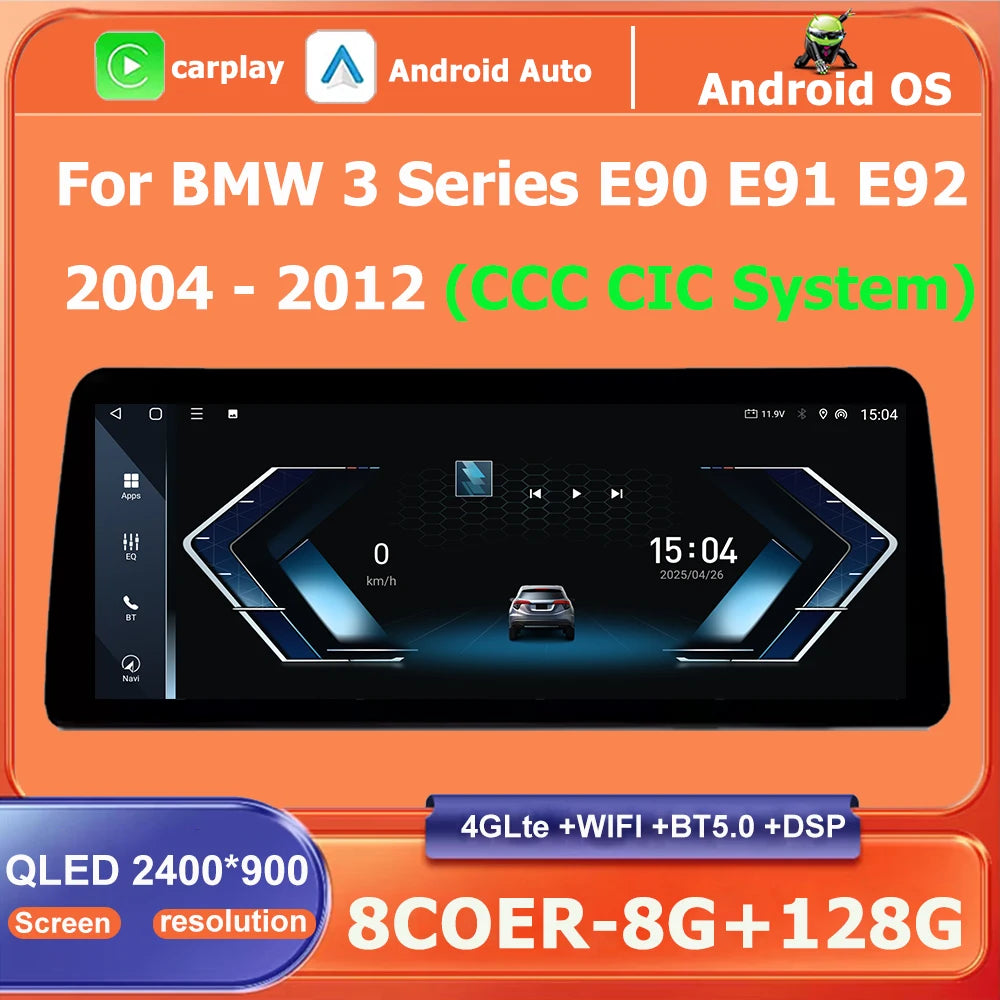 Wireless Carplay For BMW 3 Series E90 E91 E92 2004 - 2012 CCC CIC System Car Radio Multime