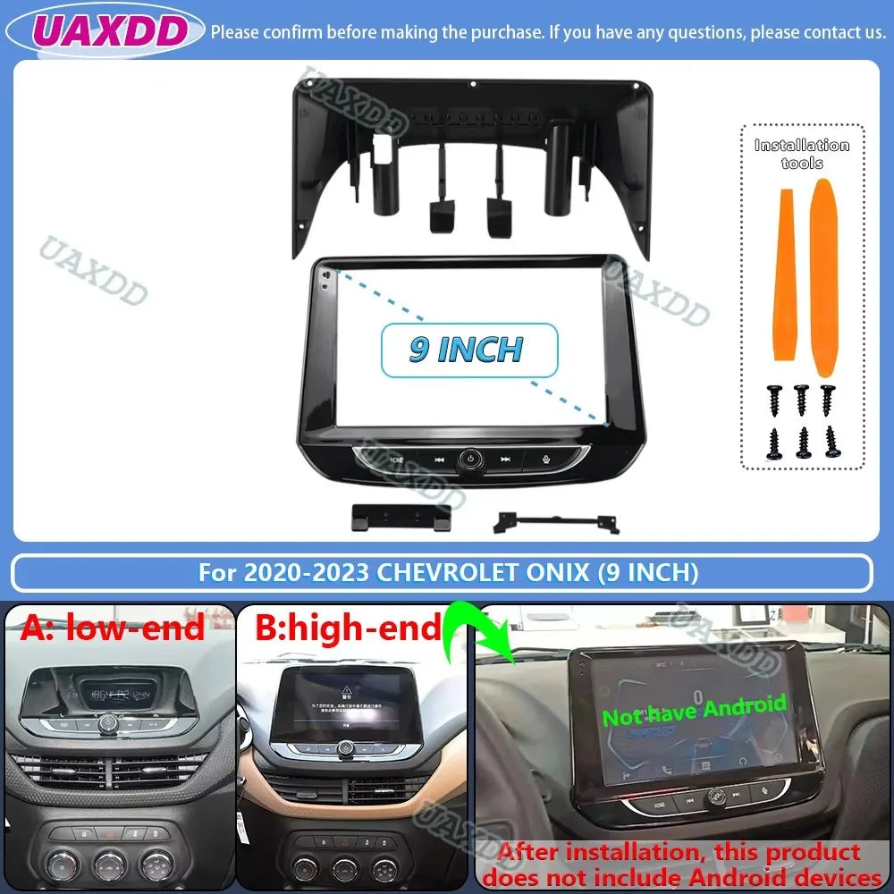 For 2020-2023 CHEVROLET Cavalier ONIX 9 10.1INCH Car Android frame panel fascia cable harn