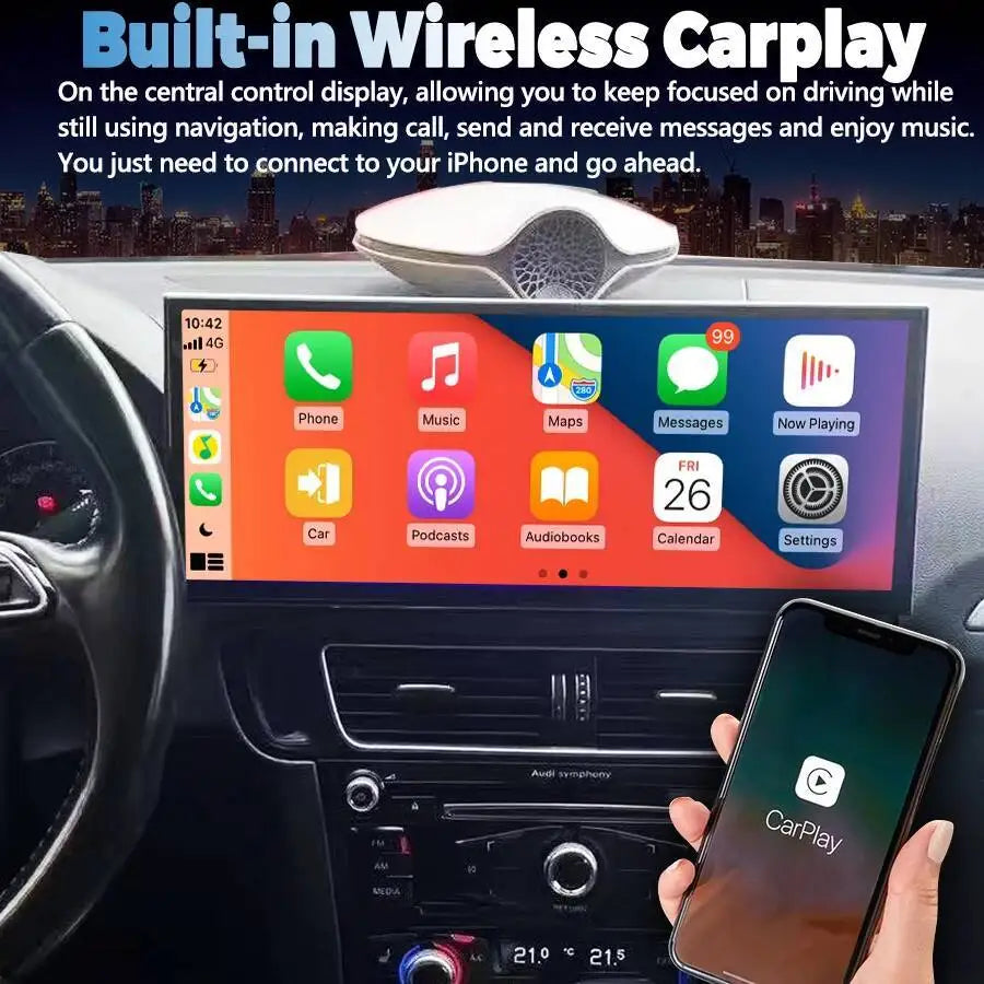 Android Auto Navigation 4G WIFI BT DSP New 15.8Inch Radio QLED Screen Wireless CarPlay Nav