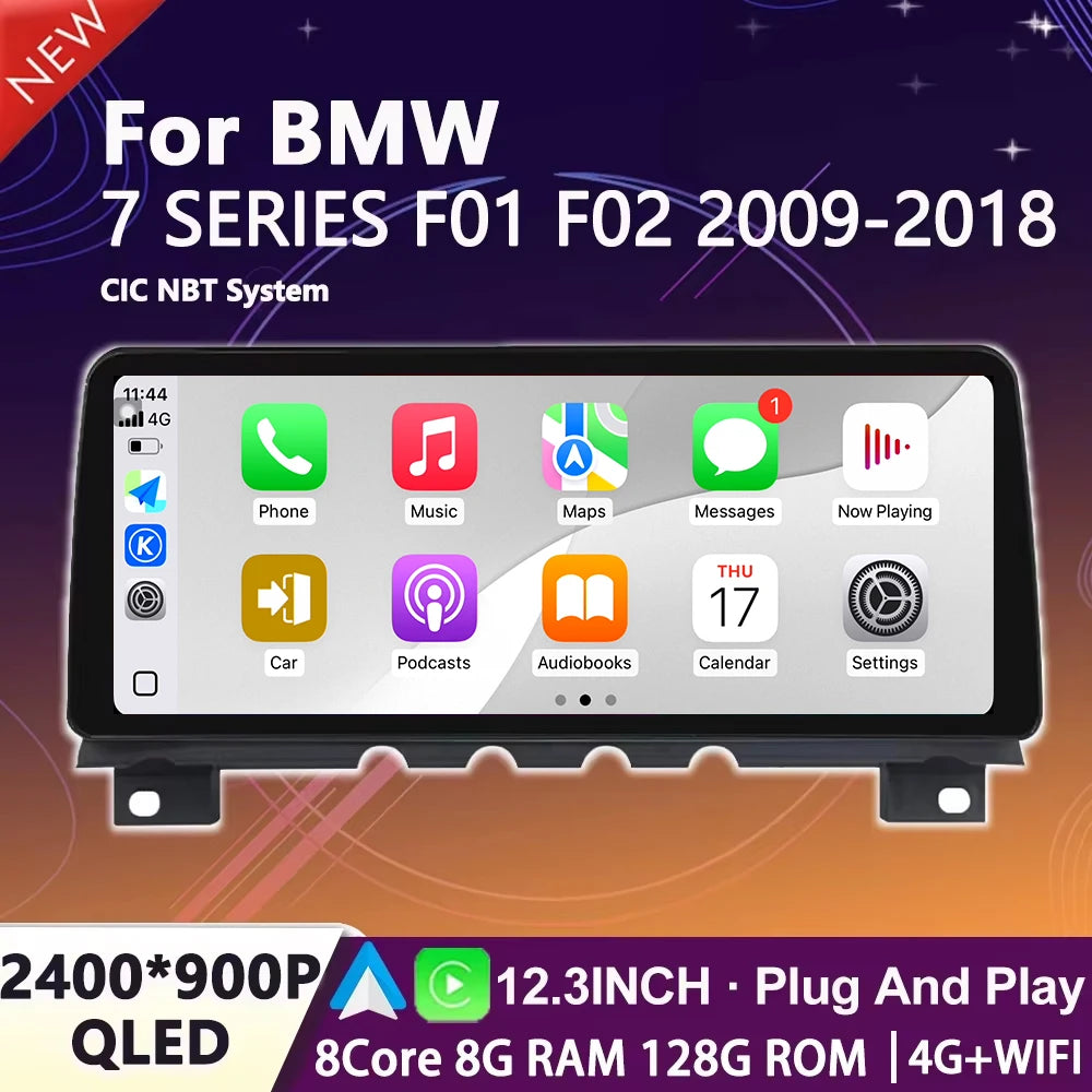 Android 15 For BMW 7 SERIES F01 F02 2009-2018 CIC/NBT System GPS Navi 4G Lte Carplay Bluet | AUTOKITSHOP