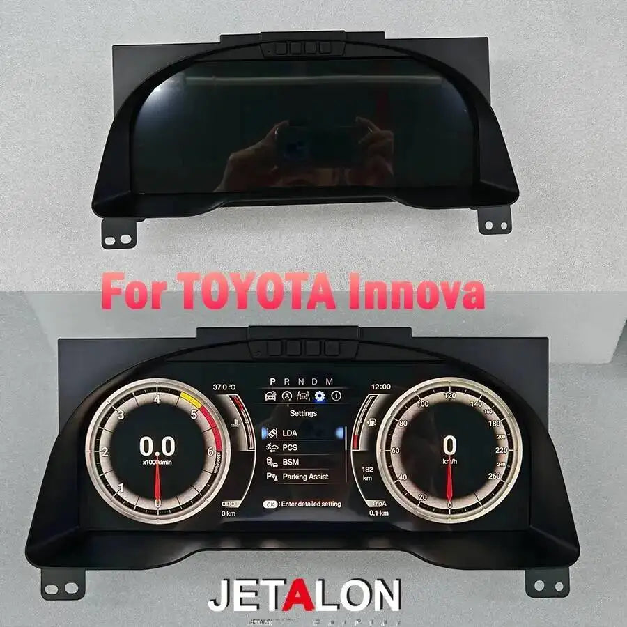 12.3inch Car Digital Cluster Instrument Smart Cluster Screen For Toyota Innova 2016-2021 D