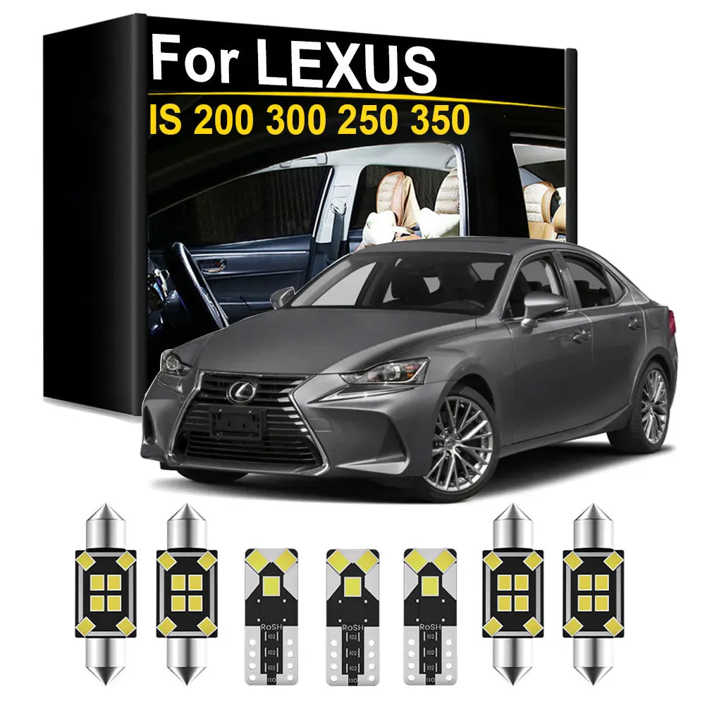 LED Interior Light Kit for LEXUS IS - Canbus Error-Free Bulbs | AUTOKITSHOP