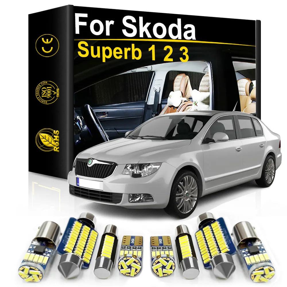 LED Interior Light Kit for Skoda Superb 3 2 1 Combi MK1 MK2 MK3 - Canbus Error-Free Bulbs | AUTOKITSHOP