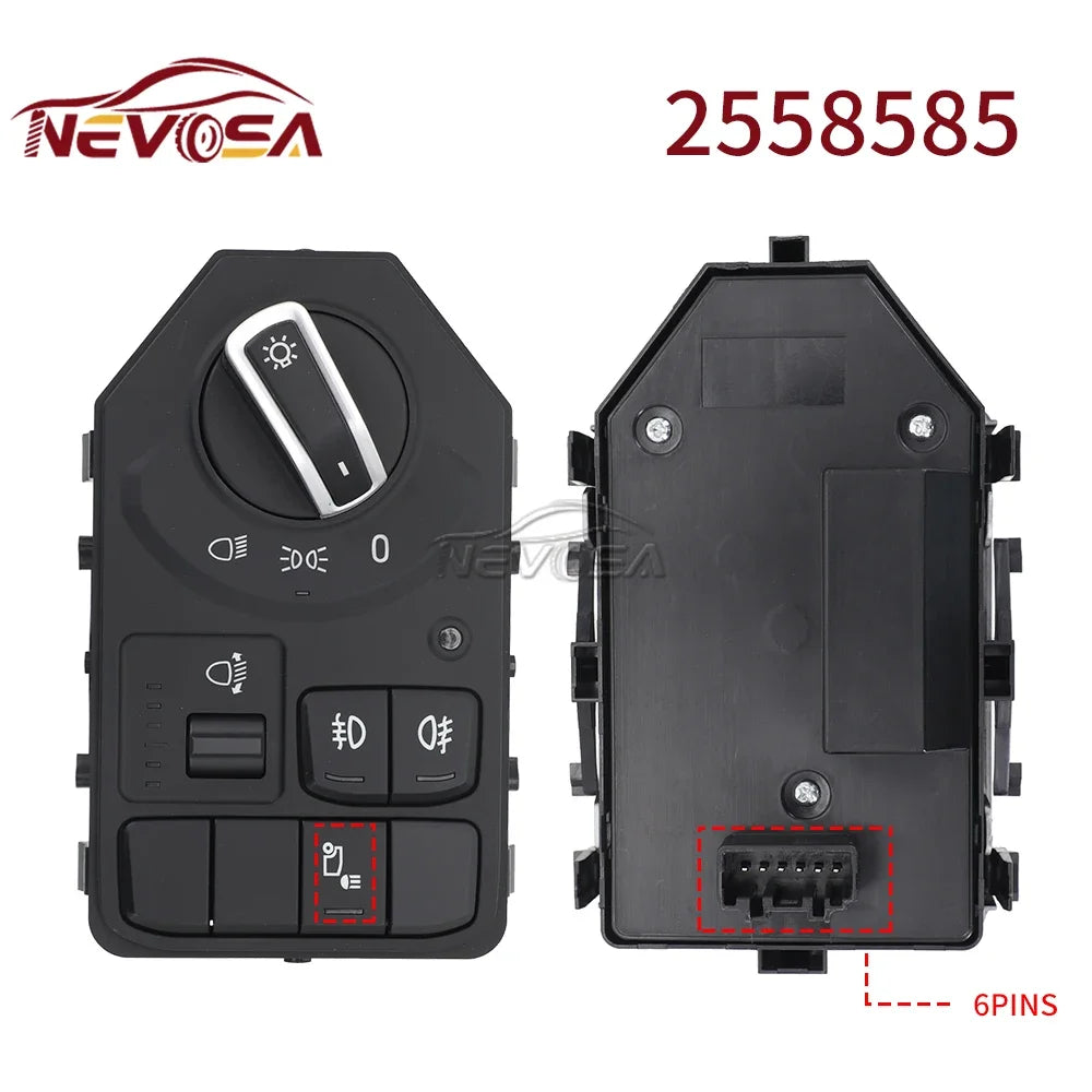 For SCANIA Truck P410 Euro 6 24V 6 Pins Headlight Switch Dimmer Switch Knob Control Switch Headl - Automotive LED Light
