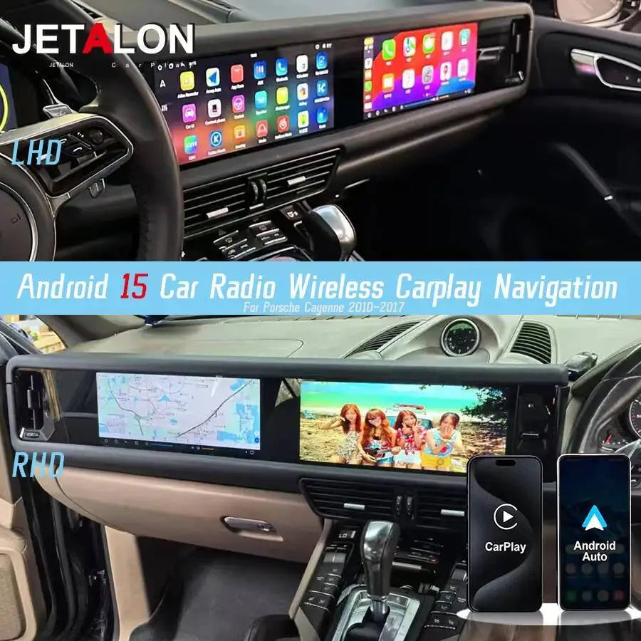 Android 15 Car Radio For Porsche Cayenne 2010-2017 LHD RHD Wireless Carplay Navigation Mul | AUTOKITSHOP