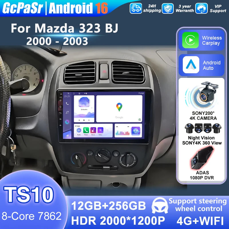 Android Car Radio Multimedia Video Player For Mazda 323 BJ 2000 - 2003 Navigation Stereo H