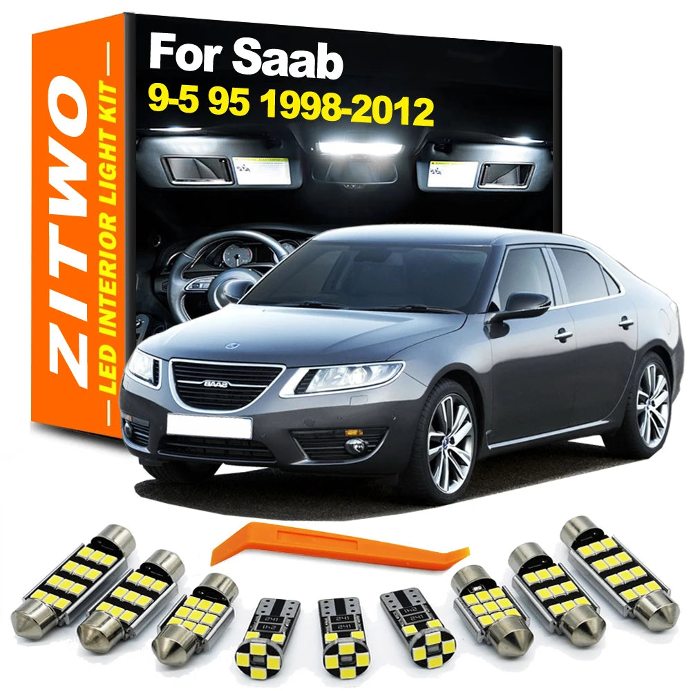 Car Accessories LED Interior Bulb Dome Reading Foot Light Kit For Saab 9-5 95 YS3E YS3G 1998-2006 2007 2008 2009 2010 2011 2012