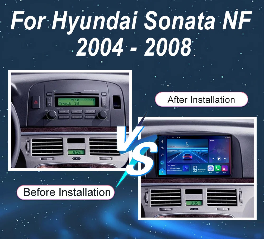 Car DVD Android 15 Radio Stereo For Hyundai Sonata NF 2004 -2008 Auto Multimedia Player GP