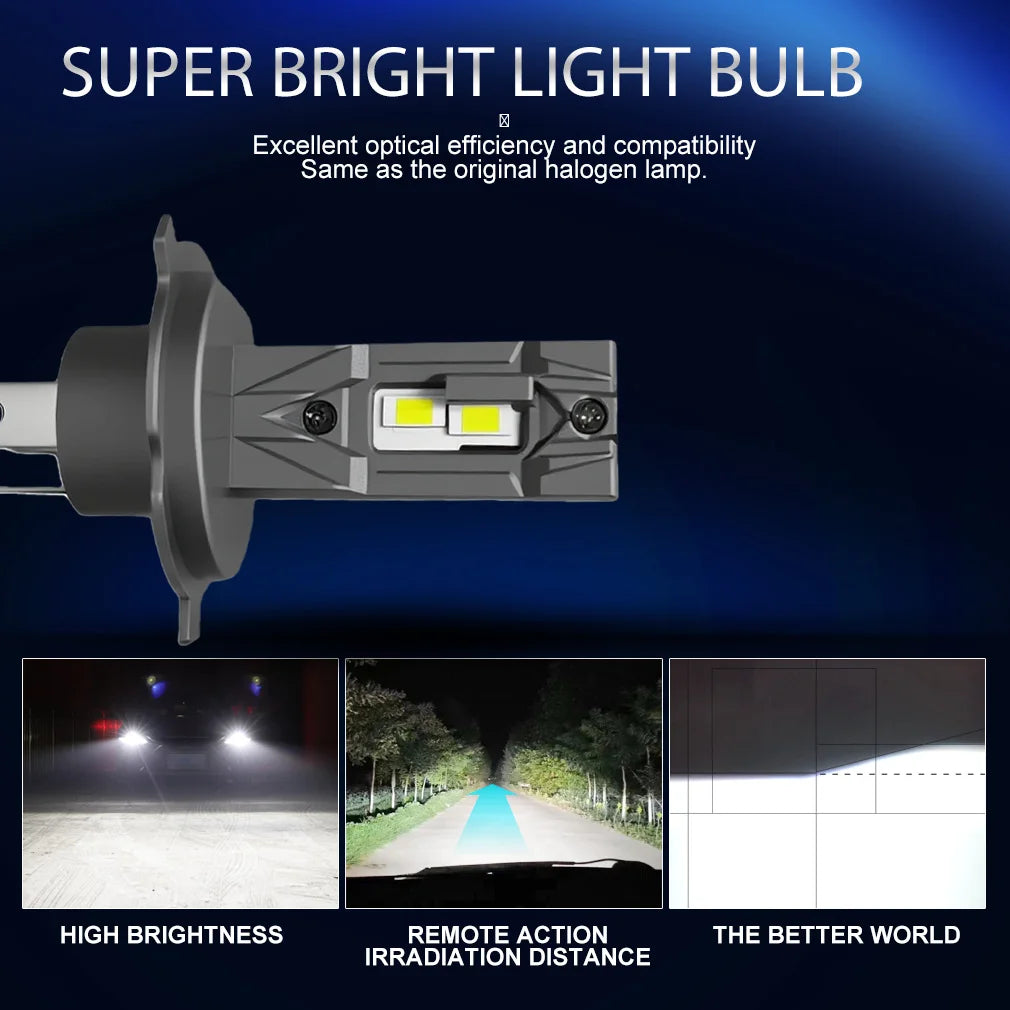 XSTORM H4 LED Lights Bulbs H1 H11 9005 9006 H7 LED Headlight Canbus 70W 60000LM Car Headli