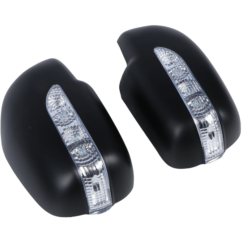 New Gloss Black Side Door Mirror Covers With Led Light For Toyota Tacoma 2005-2014 Rear Vi