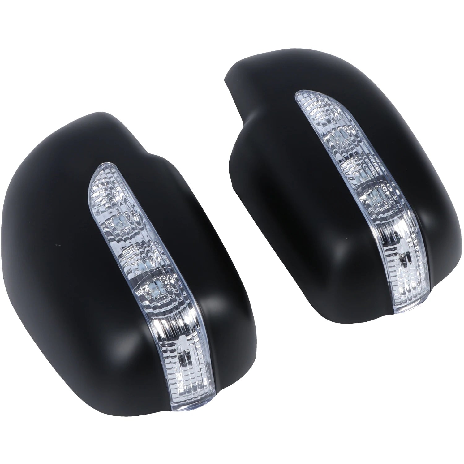 New Gloss Black Side Door Mirror Covers With Led Light For Toyota Tacoma 2005-2014 Rear Vi