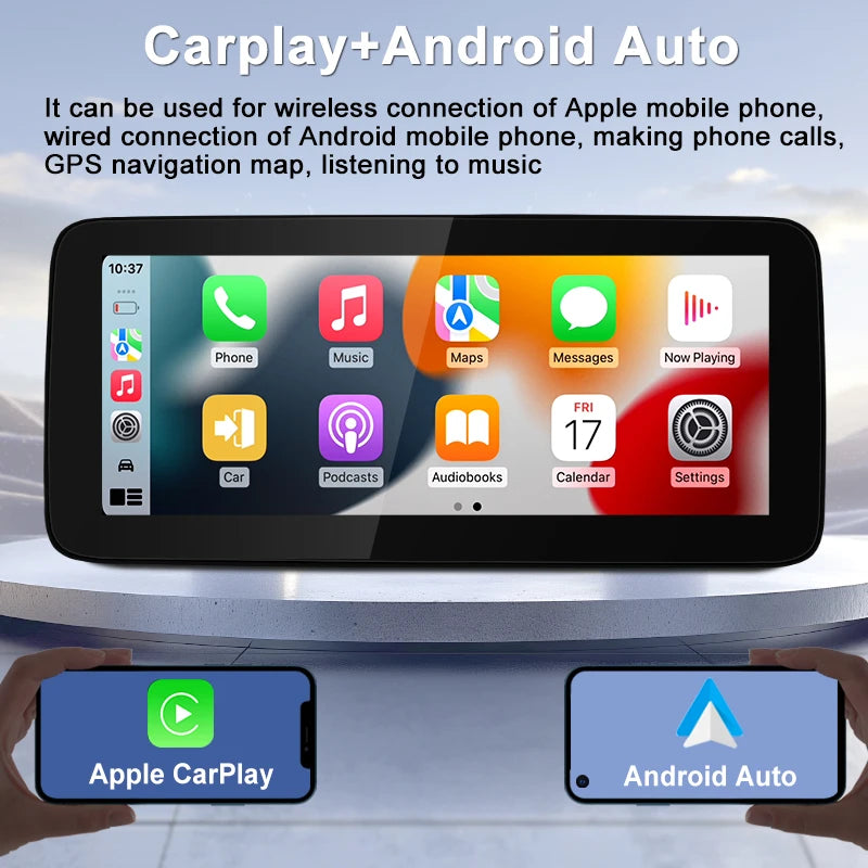 Wireless Carplay Android Auto TouchScreen Stereo 10.25'' For Mercedes Benz CLA C117 X117 2