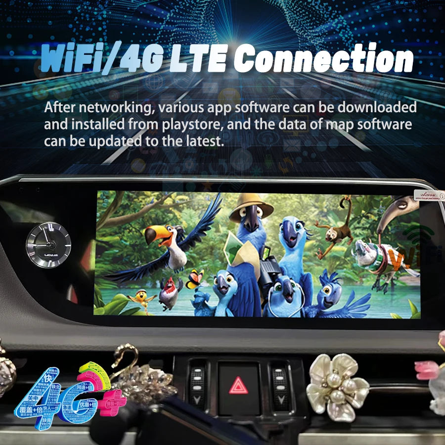 10.25" Android 14 Wireless Auto Radio CarPlay For Lexus UX UX200 UX250h Car Multimedia WiF
