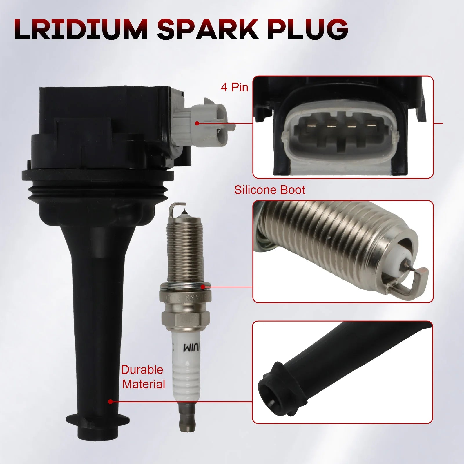 Ignition Coils+5Pcs Iridium Spark Plugs UF517 86778370 NGK6619 6619 For Volvo C70 S40 S60