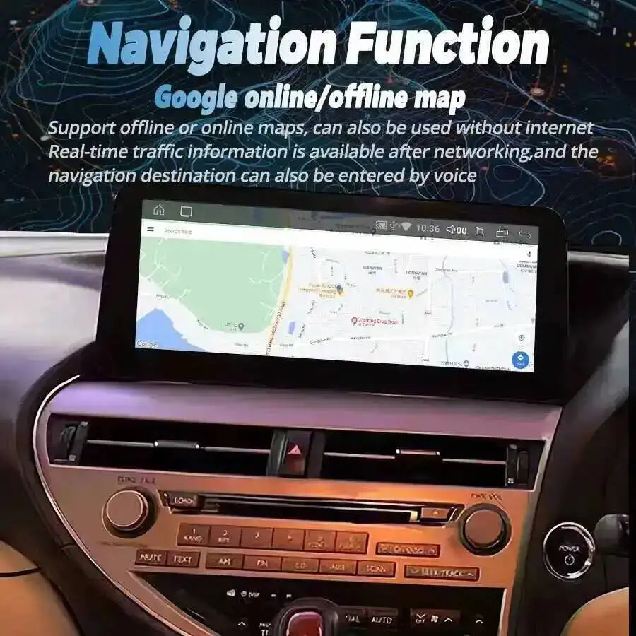 Car Radio CarPlay For Lexus RX 450h RX450H RX270 RX350 2009-2015 Android 14 12.3" Multimed