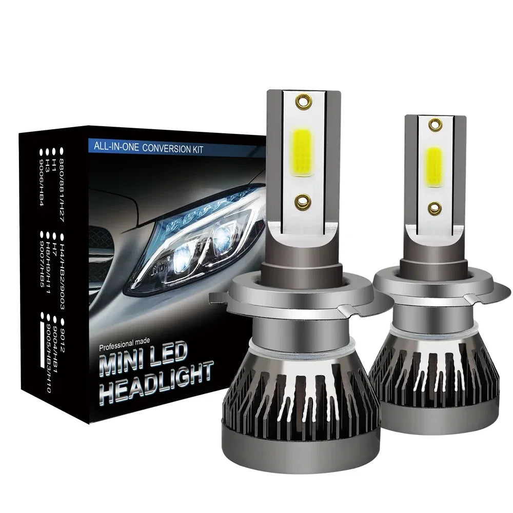 H7 LED Car Headlight Bulbs 6000LM 72W Mini H4 H8 H9 H11 Headlamps Kit 9005 HB3 9006 HB4 90