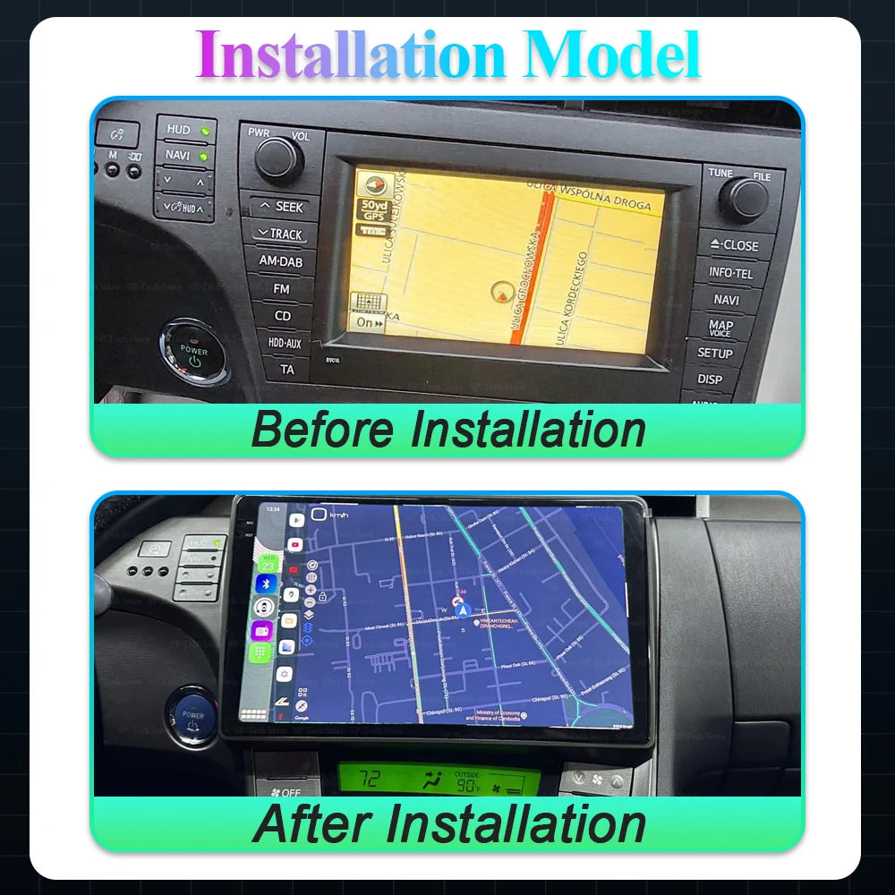 Android 16 For Toyota Prius Xw30 2009 2010 2011 2012 2013- 2015 Lhd Car Radio Screen Multi | AUTOKITSHOP