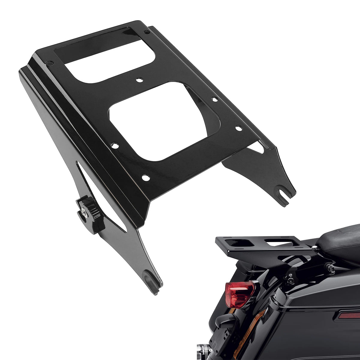Motorcycle Detachable Two Up Tour Pack Pak Mount Luggage Rack For Harley Touring Tour Pak Pack E - Automotive LED Light
