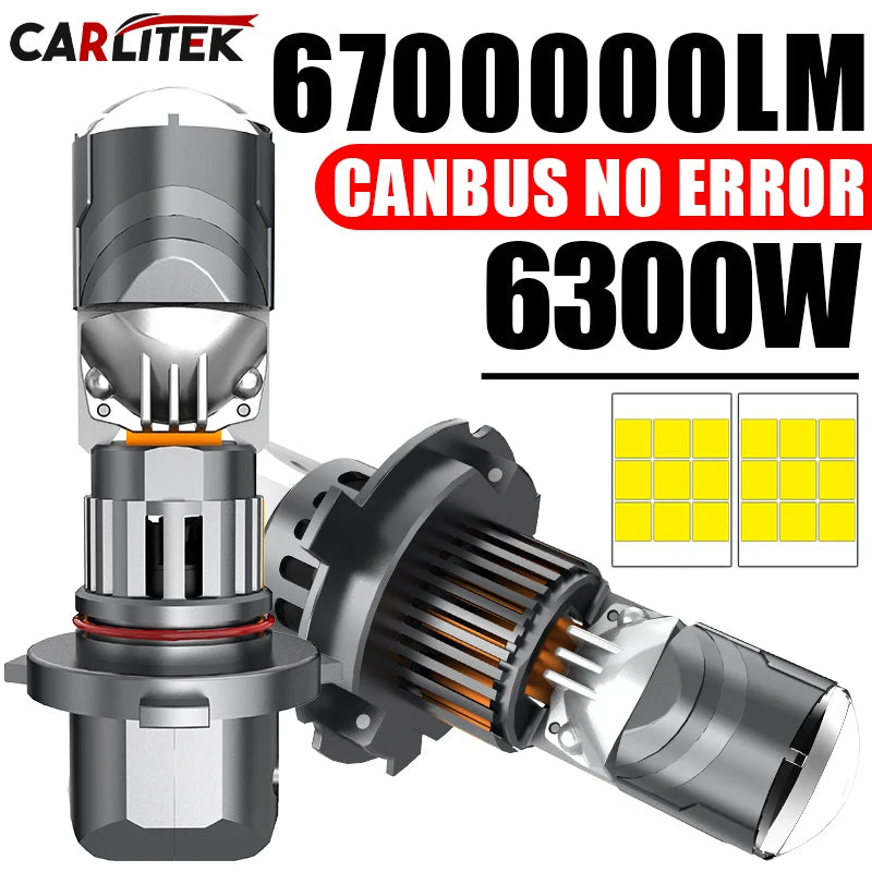 6300W H7 H4 LED Canbus Light 1:1 Mini Size Car Headlight With Projector Lens H11 H8 9005 9