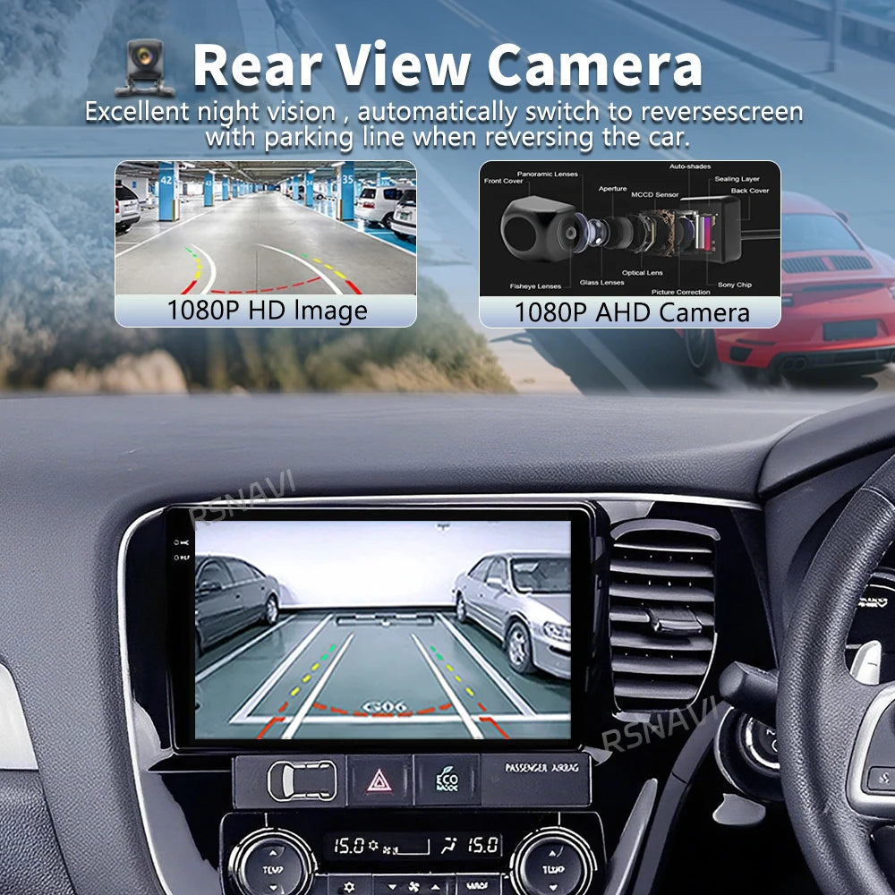 Qualcomm Android 16 For Mitsubishi Outlander 3 2012-2018 2K QLED Stereo Car Radio Multimed