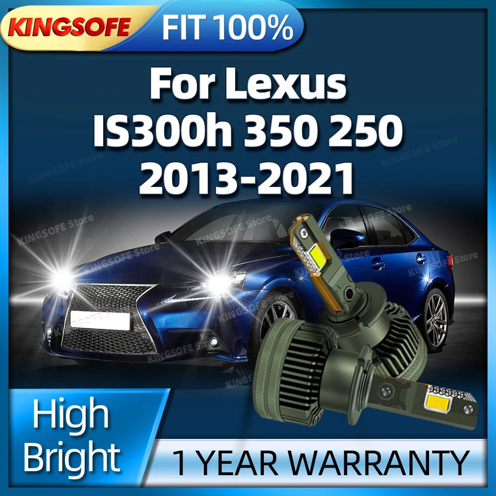 Car Headlights HID D4S Turbo LED Bulb 50000LM 6000K Lamp Plug & Play For Lexus IS300h 350